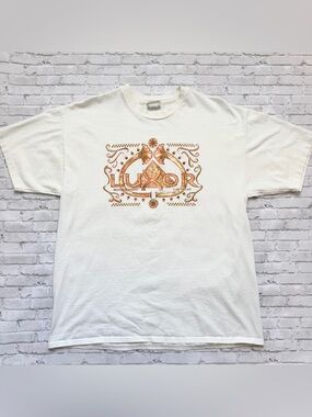 Vintage 90s Luxor Las Vegas Cream Graphic Tee